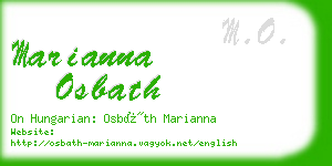 marianna osbath business card